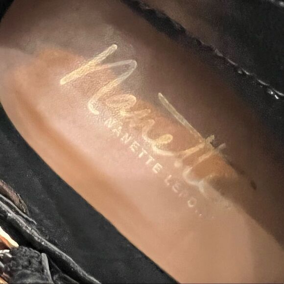 Nanette Lepore “Grace” Black Faux Suede Ankle Booties - Picture 9 of 12